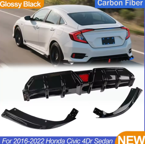 2016-2021 Honda Civic Hatch Back Rear Diffusers